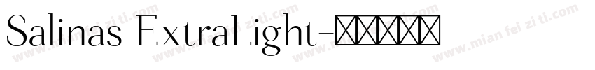 Salinas ExtraLight字体转换